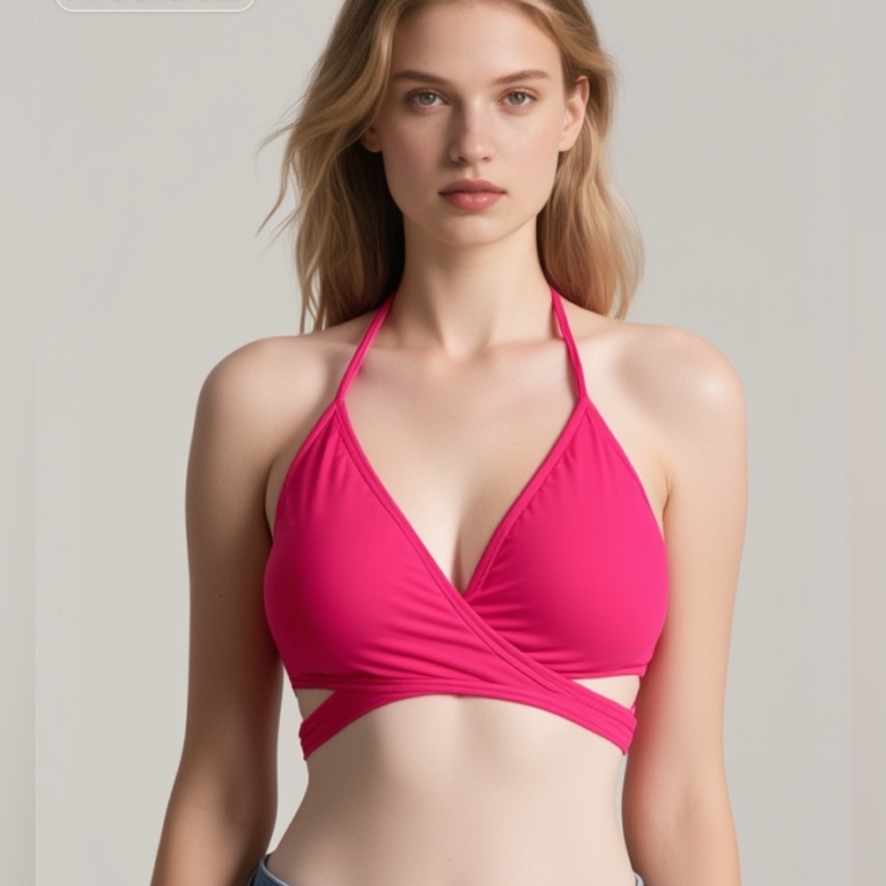 NWT Vince Camuto Women's Swim Top in Dragon Fruit, Size Large